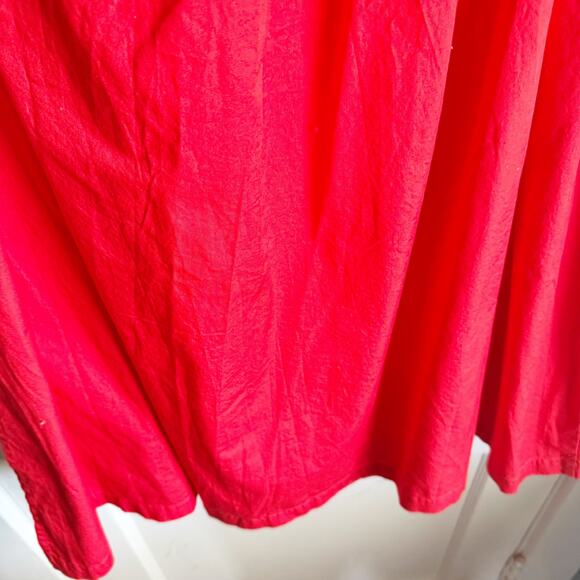 Sundry Anthropologie Candy Red Midi SKIRT ONLY NWT Side Slit Sexy Feminine M - Picture 11 of 12